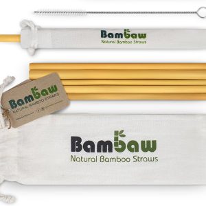 Bambaw – Sugrör i Ekologisk Bambu 22 cm