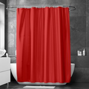 Duschdraperi Match Röd 200x240cm extra höjd
